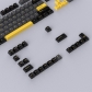 Grey Yellow 104+22 Keys Cherry Profile PBT Doubleshot Keycaps Set for MX Keyboard